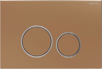 Смывная клавиша Burke тип 05, золото розовое/ хром глянец - фото