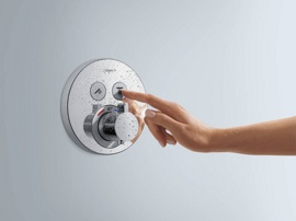 Смеситель термостатический для скрытого монтажа Hansgrohe ShowerSelect S 15743000 - фото2