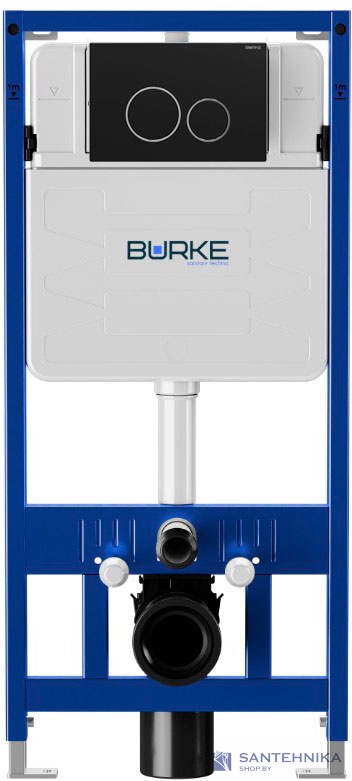 Инсталляционная система Burke MOD1 с кнопкой 05, черная/хром