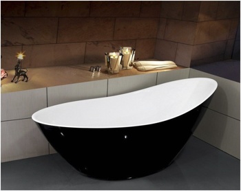 Акриловая отдельностоящая ванна Esbano London (black) 180х80 - фото2