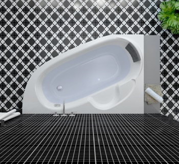 Акриловая угловая ванна Lavinia Boho Bel Pro 150x100 левая с подголовником - фото2