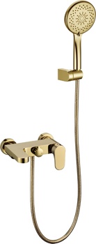 Смеситель для ванны с душевым набором Boheme Spectre, золото - фото