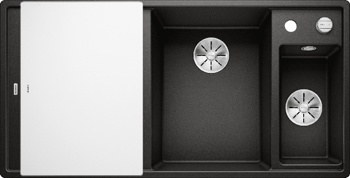 Кухонная мойка Blanco Axia III 6 S Черный 6 S (черный, правая, стекло, с клапаном-автоматом InFino) - фото2