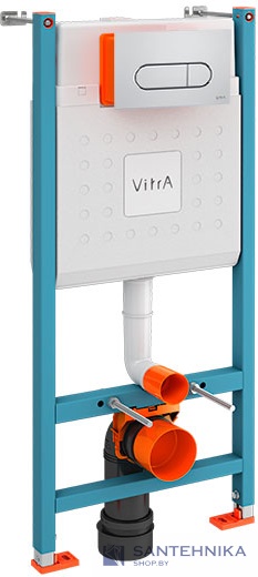 Инсталляционная система Vitra V-Fix Core с кнопкой Root R, хром глянцевый