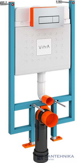 Инсталляционная система Vitra V-Fix Core с кнопкой Root S, хром глянцевый