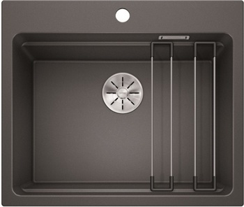 Кухонная мойка Blanco Etagon 6 (антрацит, с отводной арматурой InFino) - фото