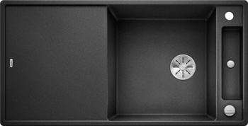 Кухонная мойка Blanco Axia III XL 6 S (антрацит, разделочный столик ясень, с клапаном-автоматом InFino®) - фото