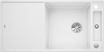 Кухонная мойка Blanco Axia III XL 6 S (белый, разделочный столик ясень, с клапаном-автоматом InFino®) - фото