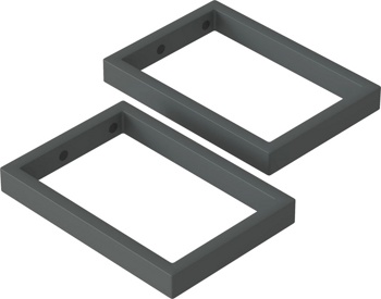 Кронштейн прямоугольный, серый - фото
