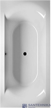Ванна акриловая прямоугольная Riho Linares 170x75, белая матовая - фото