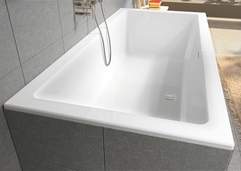Ванна акриловая прямоугольная Riho Rethink Cubic 170x75, белая матовая - фото2