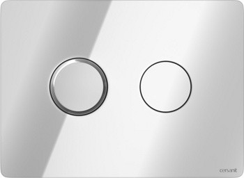 Кнопка смыва пневматическая Cersanit Accento Circle, хром - фото