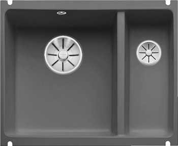 Кухонная мойка Blanco Subline 350/150-U керамика (базальт, с отводной арматурой InFino®) - фото