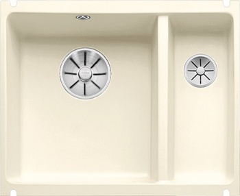 Кухонная мойка Blanco Subline 350/150-U керамика (глянцевый магнолия, с отводной арматурой InFino®) - фото