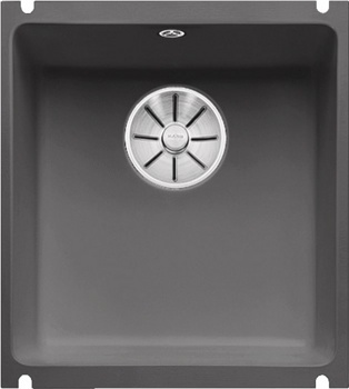 Кухонная мойка Blanco Subline 375-U керамика (базальт, с отводной арматурой InFino®) - фото