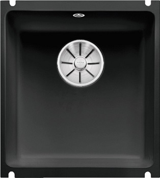 Кухонная мойка Blanco Subline 375-U керамика (черный, с отводной арматурой InFino®) - фото