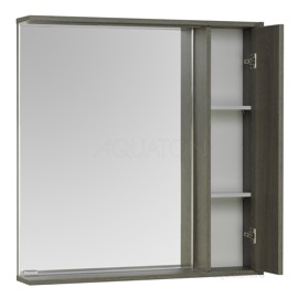 Зеркальный шкаф Aquaton Стоун 80 грецкий орех 1A228302SXC80 - фото2