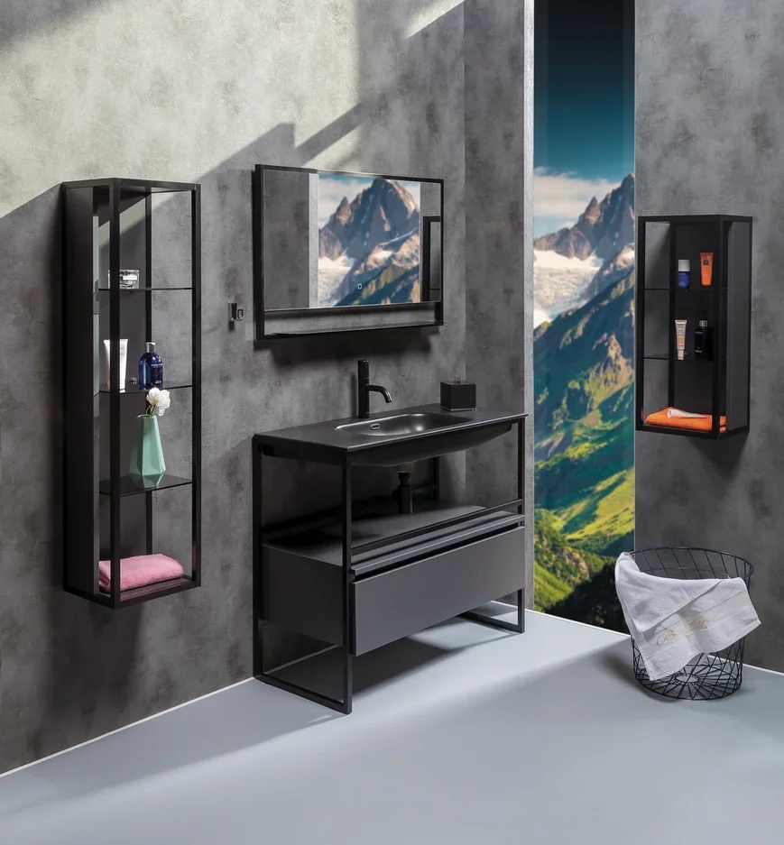 Мебель для ванной комнаты Armadi Art Loft 100 см black
