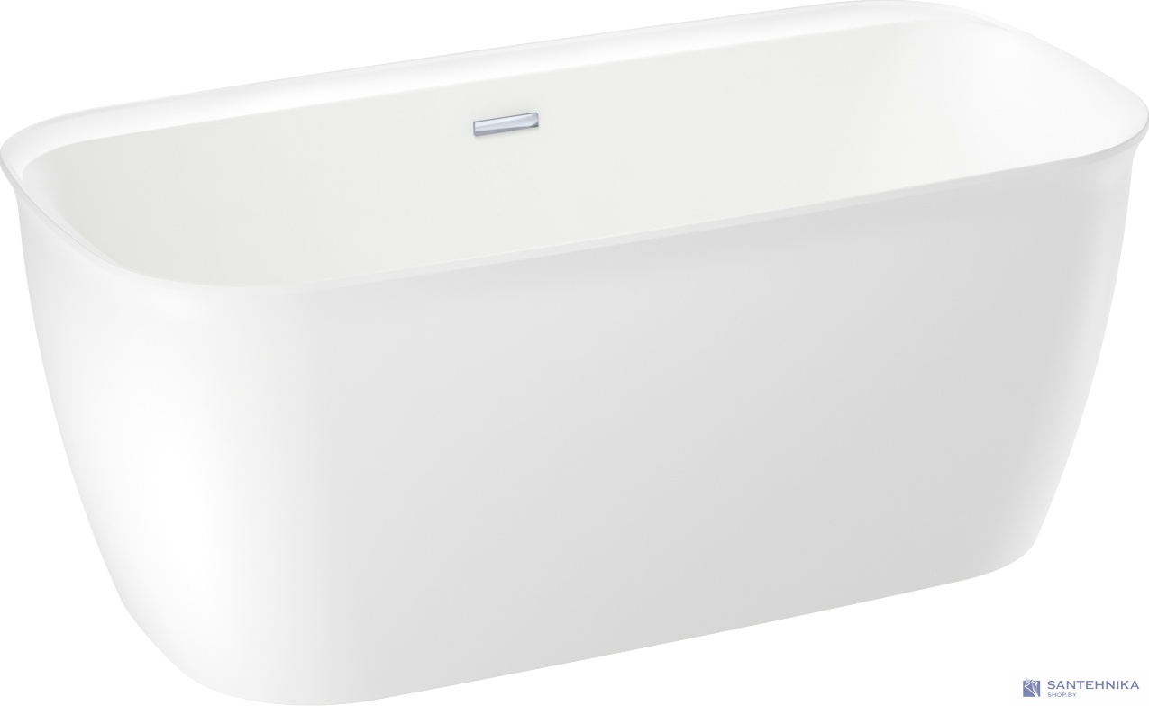 Отдельностоящая акриловая ванна Wellsee Brillant iCon 160x80, слив хром