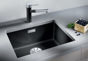 Кухонная мойка Blanco Subline 500-U (черный, с отводной арматурой InFino®) - фото2
