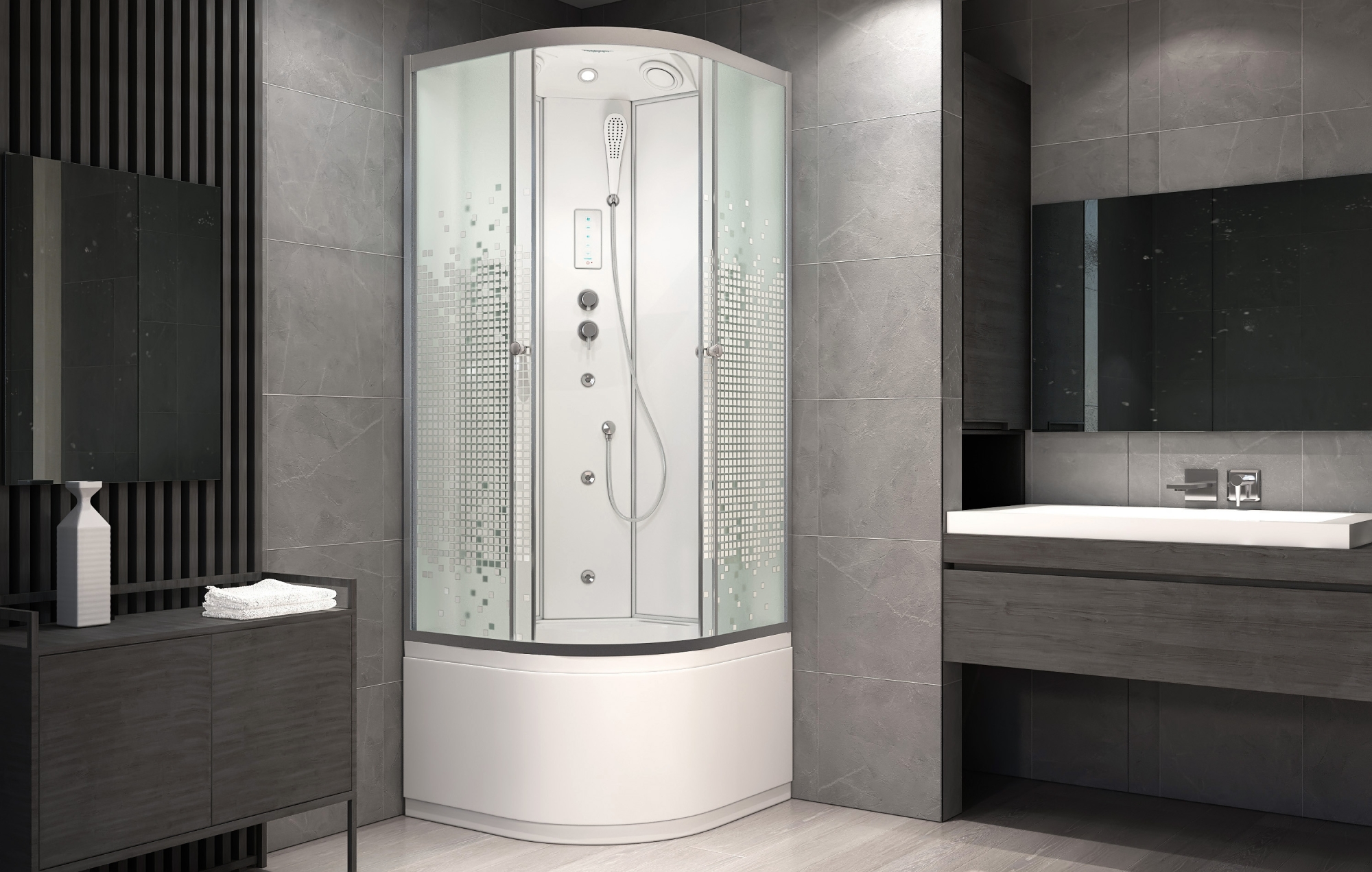 Душевая кабина AvaCan L910 с гидромассажем и электрикой - фото2