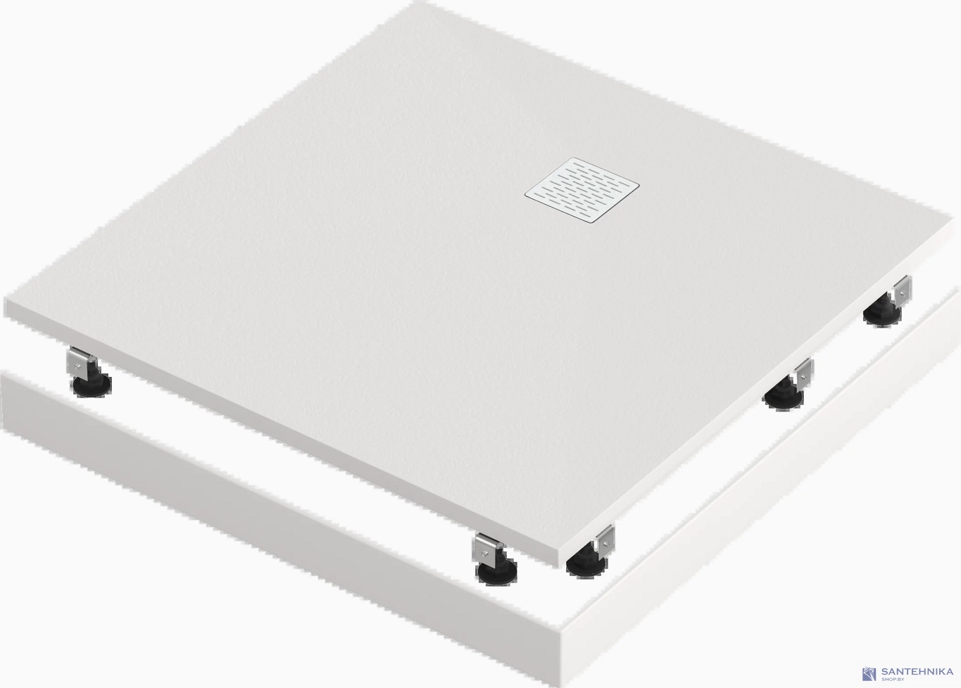 Душевой поддон каменный Good Door Essentia CR 100x100, белый