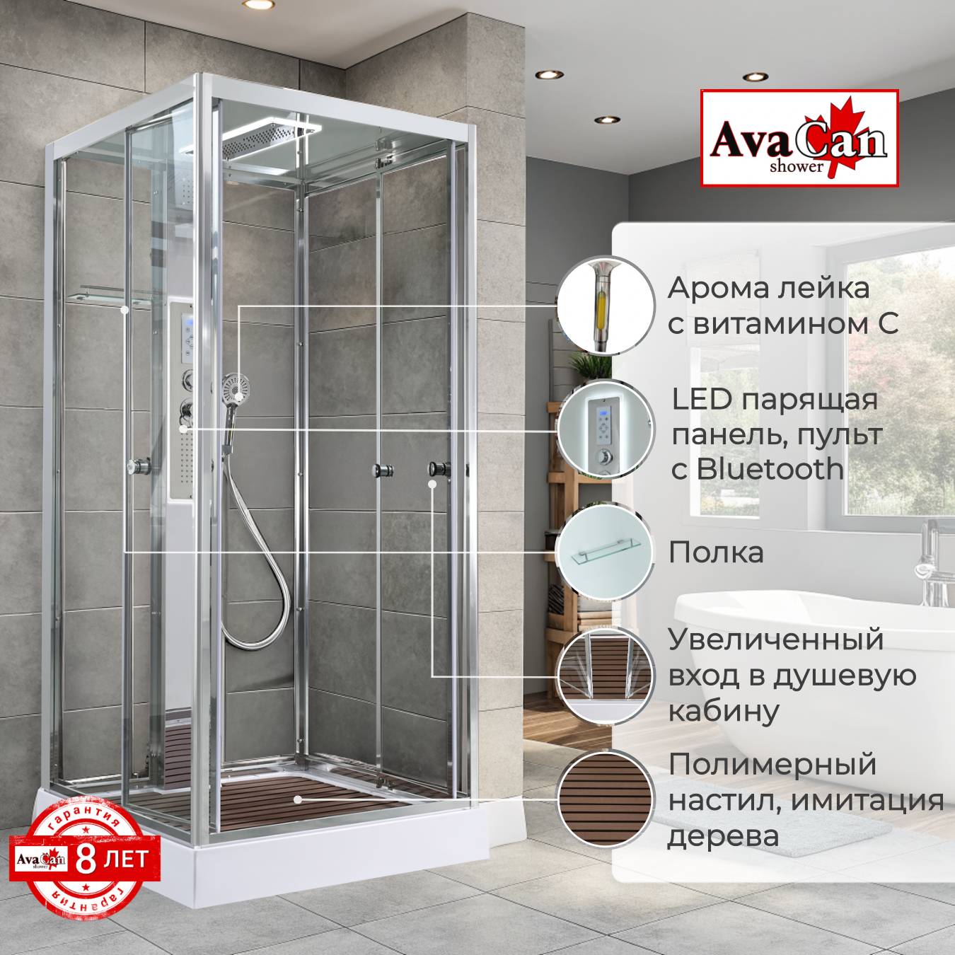 Душевая кабина Z1910LED - фото2