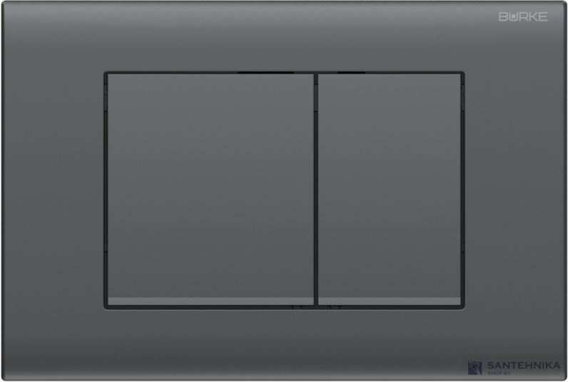 Смывная клавиша Burke тип 01, серый графит