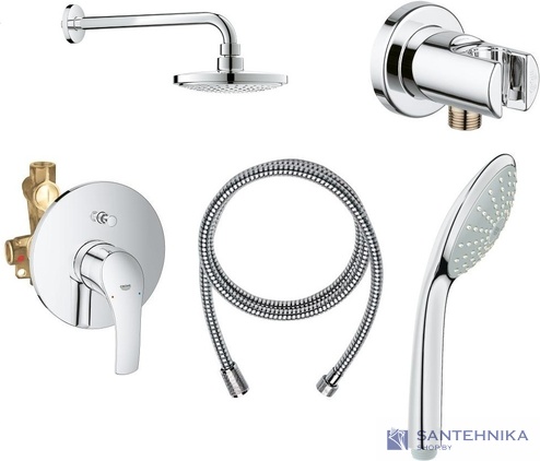 Душевая система скрытого монтажа Grohe Eurosmart 124440