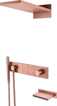 Душевая система на 3 канала скрытого монтажа Boheme Zodiac 132-2-CB - фото