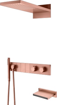 Душевая система термостатическая на 3 канала скрытого монтажа Boheme Zodiac 133-2-CB - фото