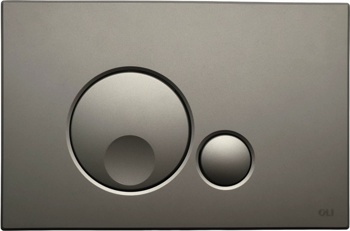 Кнопка смыва OLI Globe серая soft-touch - фото