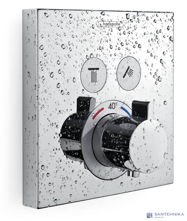 Смеситель термостатический для скрытого монтажа Hansgrohe ShowerSelect 15763000 - фото2