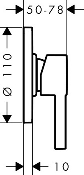 Смеситель для душа скрытого монтажа Hansgrohe Zesis S 74618670 - фото2