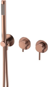 Смеситель 3-х канальный скрытого монтажа AQUAme Siena AQM8805BC, медь - фото