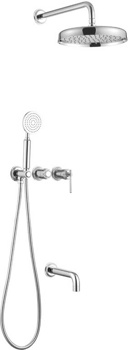 Душевая система для ванны скрытого монтажа Boheme Eterna 174-2-CR - фото
