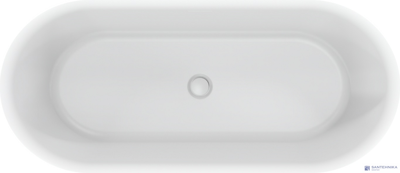 Акриловая отдельностоящая ванна AQUAme AQM3501MW, белый мат 170х75 см 