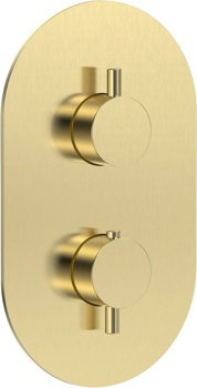 Смеситель 3-х канальный скрытого монтажа AQUAme Siena AQM8806BG, золото матовое - фото