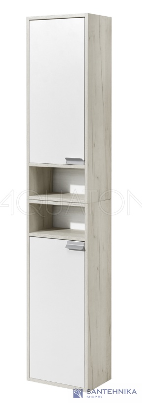 Шкафчик Aquaton Флай 1-створчатый белый, дуб крафт левый 1A237903FAX1(L/R)