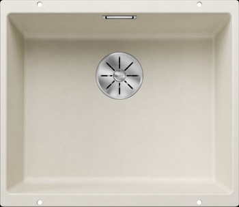 Кухонная мойка Blanco Subline 500-U (мягкий белый, с отводной арматурой InFino®) - фото