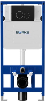 Инсталляционная система Burke MOD1 с кнопкой 05, черная/хром - фото