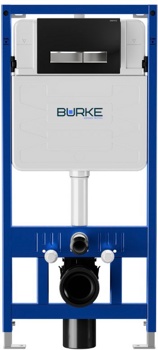 Инсталляционная система Burke MOD1 с кнопкой 09, черная/хром/черная - фото
