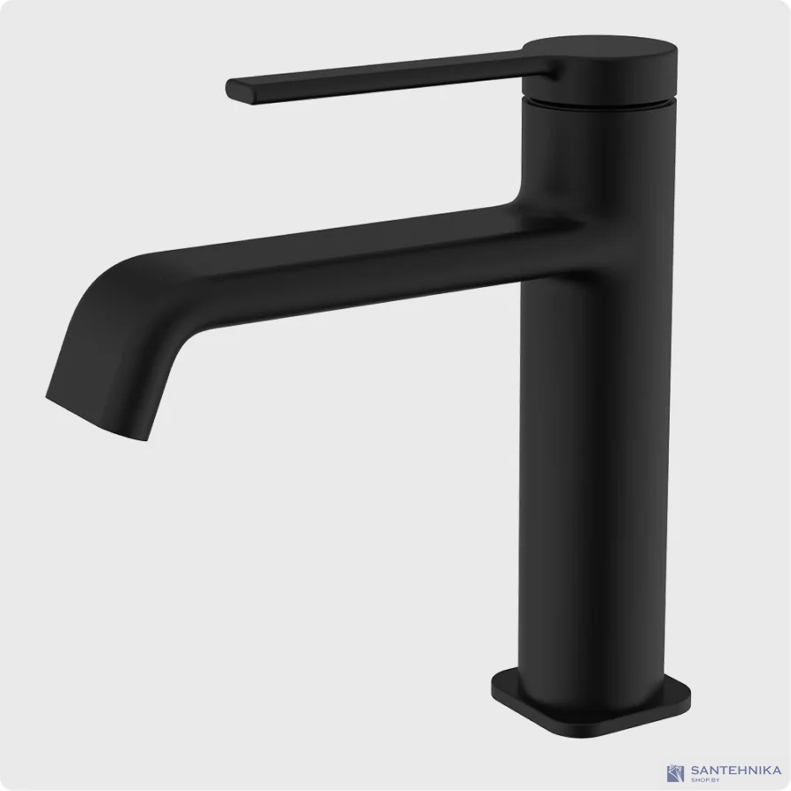 Смеситель для умывальника AQUAme Asti AQM6410MB, черный