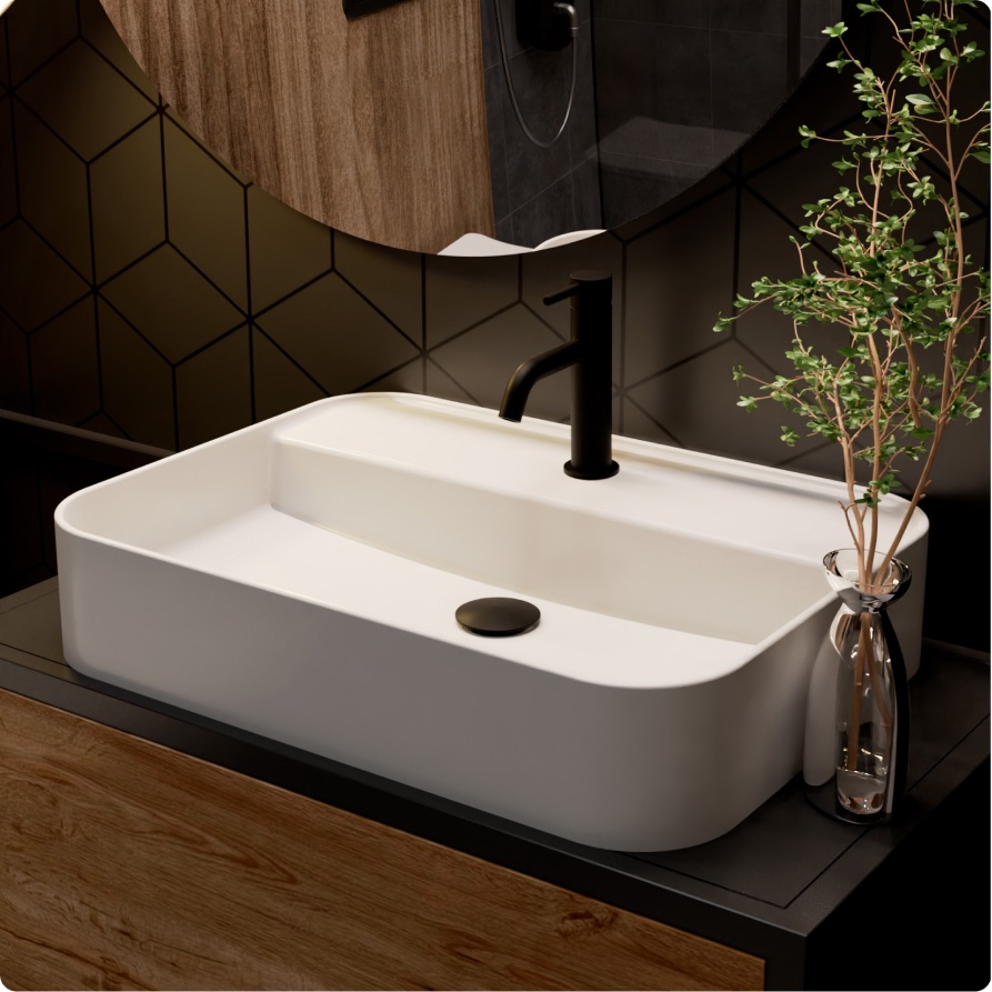 Смеситель для умывальника AQUAme Siena AQM6210MB, черный