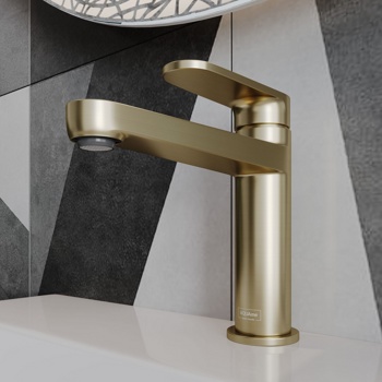 Смеситель для умывальника AQUAme Novara AQM6910BG, золото матовое - фото2