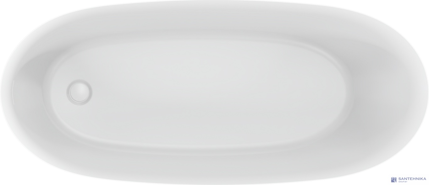 Акриловая отдельностоящая ванна AQUAme AQM3503MW, белый мат 170х75 см 