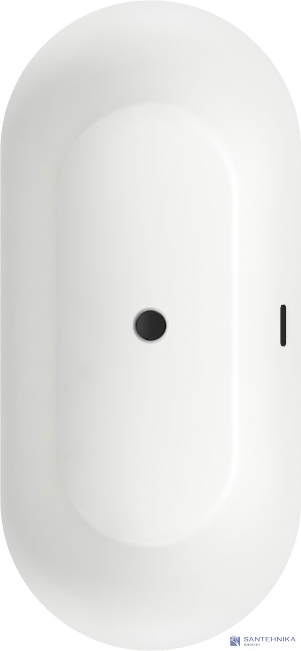 Отдельностоящая акриловая ванна Wellsee Chalice Perfection 166x77 чёрно-белая, слив чёрный