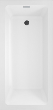 Акриловая ванна Wellsee FreeDom 2.0 165x80, слив черный - фото