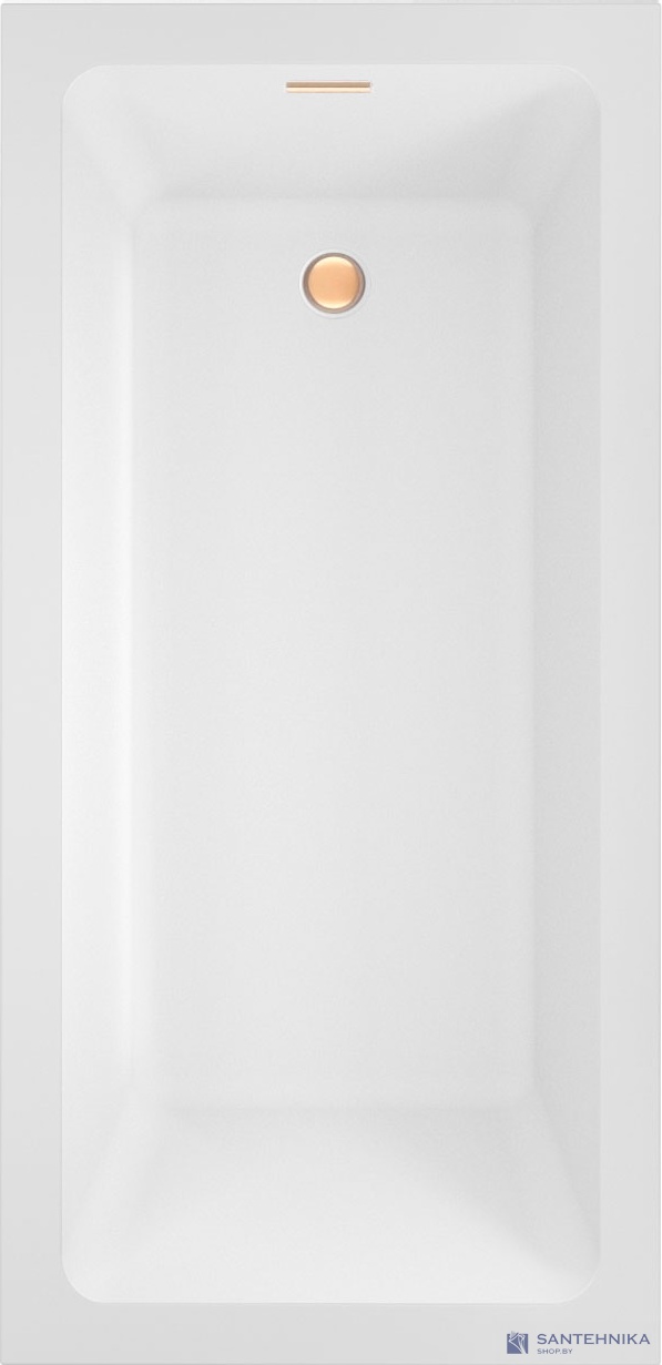 Акриловая ванна Wellsee FreeDom 2.0 165x80, слив золото