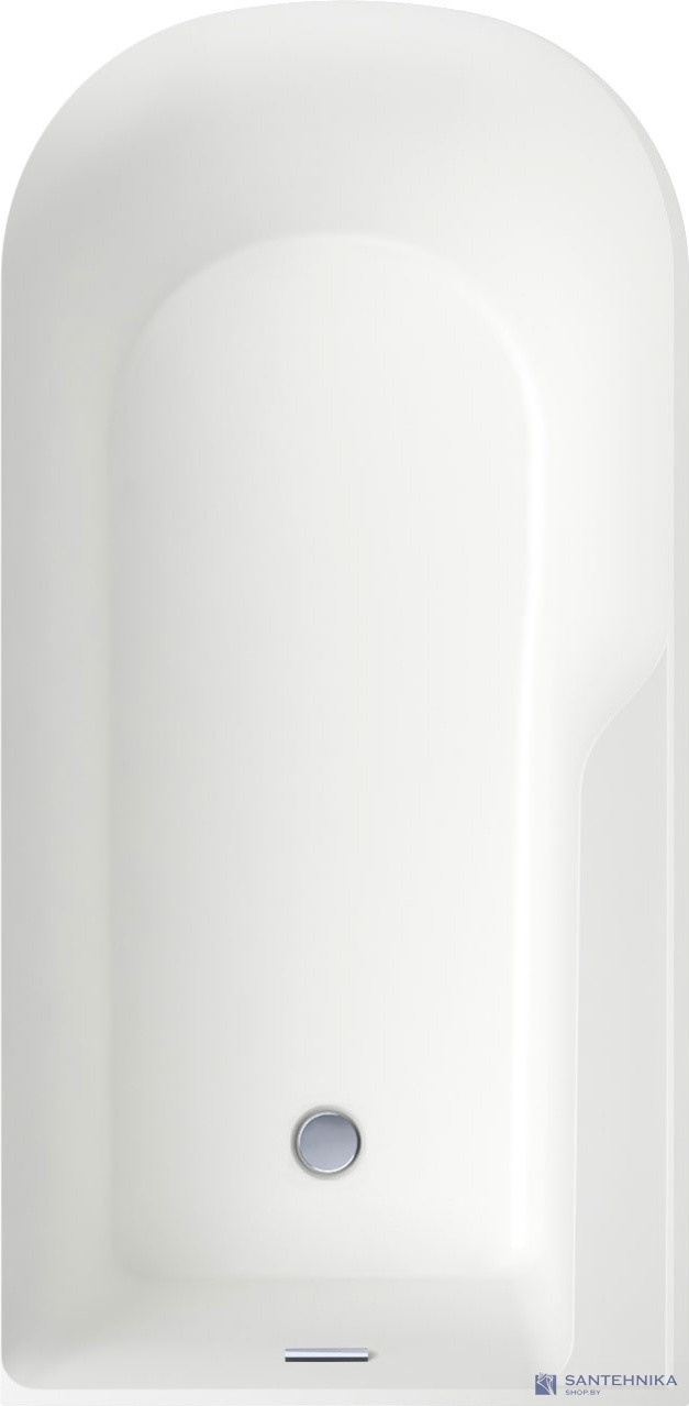 Отдельностоящая акриловая ванна Wellsee Camellia 2.0 правая 167x82, слив хром